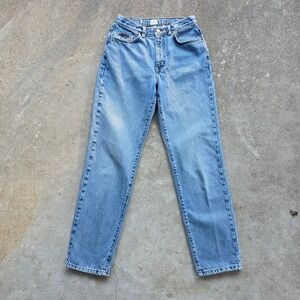 90s Calvin Klein Jeans Light Stone Washed Size 28 (6) High Waist Tapered Mom VTG